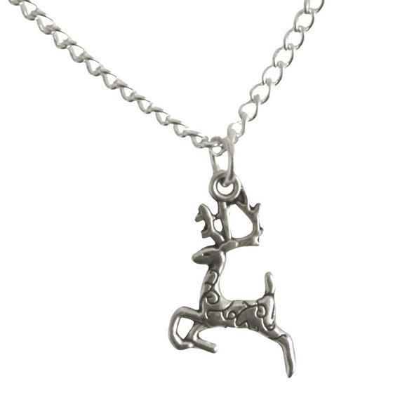 Tiny Christmas reindeer necklace  2081 - Picture 1 of 5